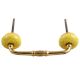 Yellow Crackle Ceramic  Bridge Handle 